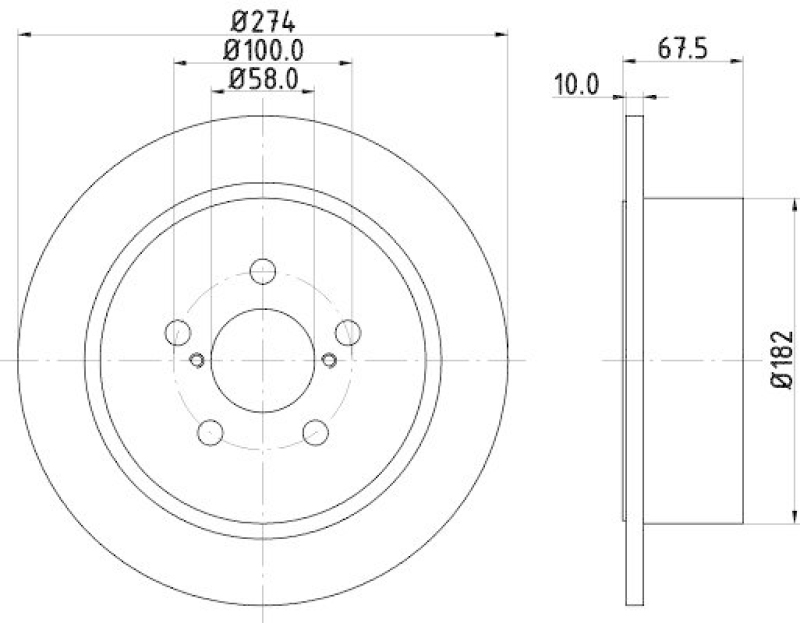 HELLA 8DD 355 114-641 Bremsscheibe für SUBARU