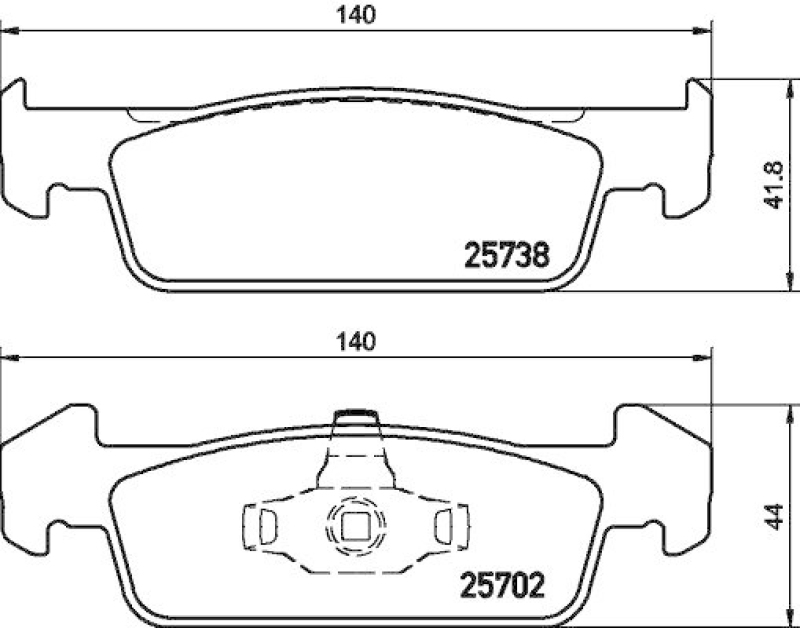 HELLA 8DB 355 020-421 Bremsbelagsatz, Scheibenbremsbelag für DACIA/RENAULT