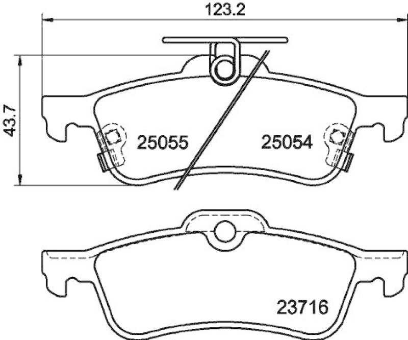 HELLA 8DB 355 020-501 Bremsbelagsatz, Scheibenbremsbelag für HONDA