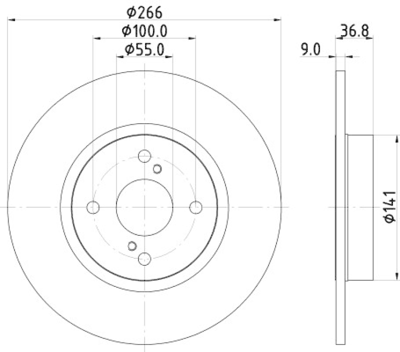 HELLA 8DD 355 114-781 Bremsscheibe