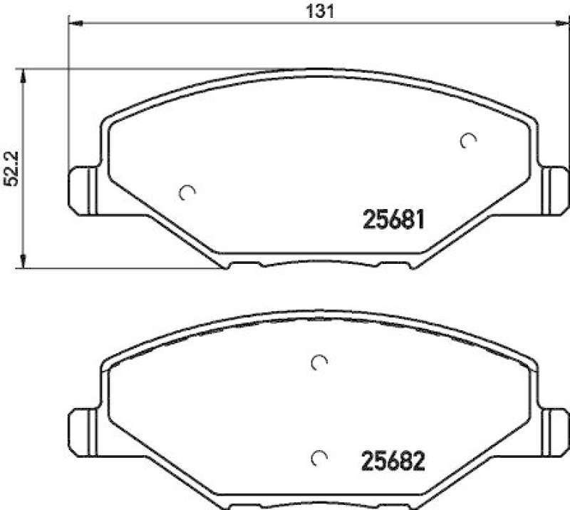 HELLA 8DB 355 020-521 Bremsbelagsatz, Scheibenbremsbelag für SKODA/VW