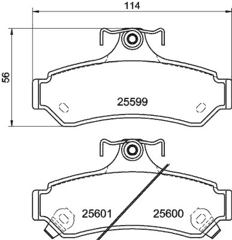 HELLA 8DB 355 020-531 Bremsbelagsatz, Scheibenbremsbelag für TOYOTA