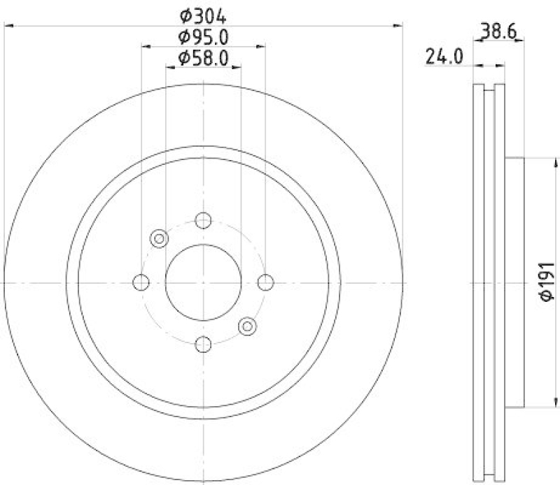 HELLA 8DD 355 114-871 Bremsscheibe für MG