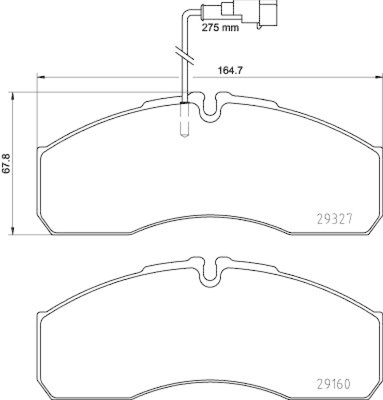 HELLA 8DB 355 020-711 Bremsbelagsatz, Scheibenbremsbelag