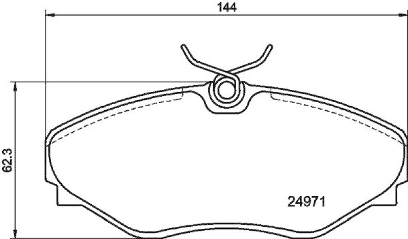 HELLA 8DB 355 020-731 Bremsbelagsatz, Scheibenbremsbelag für RENAULT