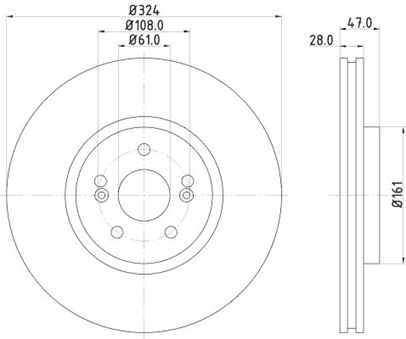 HELLA 8DD 355 127-891 Bremsscheibe für RENAULT