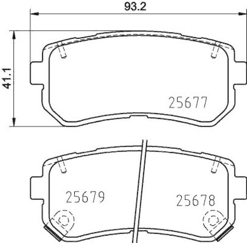 HELLA 8DB 355 020-851 Bremsbelagsatz, Scheibenbremsbelag für KIA PICANTO (TA)