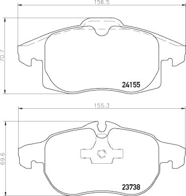 HELLA 8DB 355 012-681 Bremsbelagsatz, Scheibenbremsbelag für OPEL/SAAB