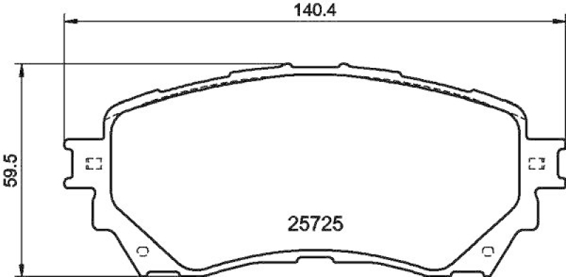 HELLA 8DB 355 020-901 Bremsbelagsatz, Scheibenb