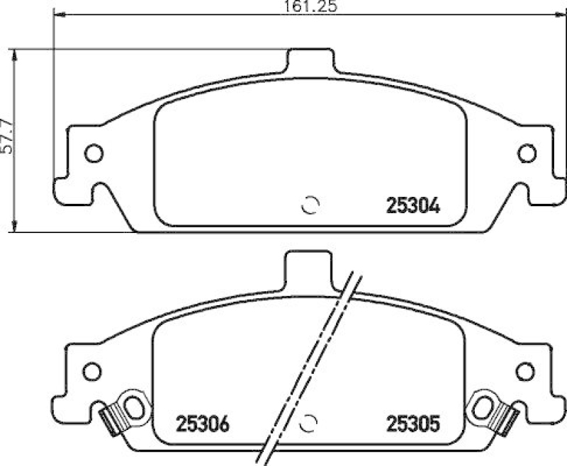 HELLA 8DB 355 020-911 Bremsbelagsatz, Scheibenbremsbelag für CHEVROLET