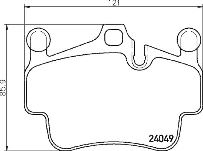 HELLA 8DB 355 012-721 Bremsbelagsatz, Scheibenbremsbelag für PORSCHE