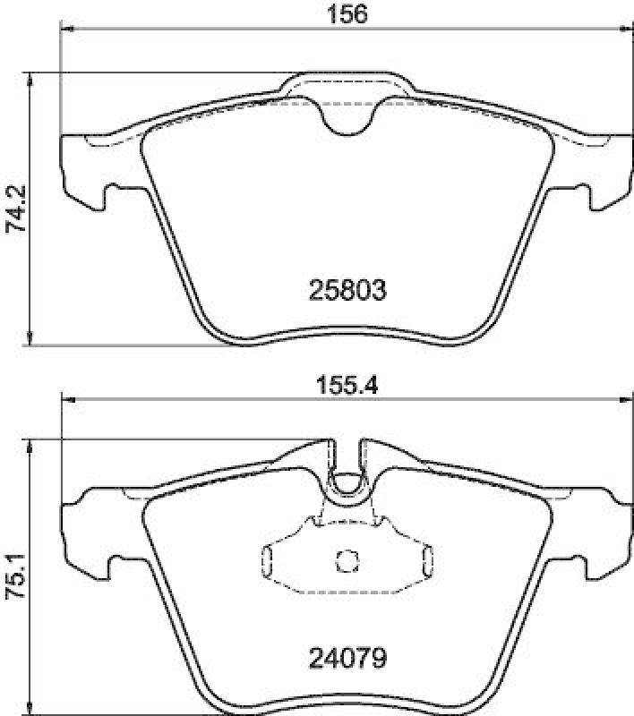 HELLA 8DB 355 020-921 Bremsbelagsatz, Scheibenbremsbelag für JAGUAR