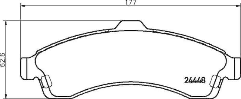 HELLA 8DB 355 012-811 Bremsbelagsatz, Scheibenbremsbelag für CHEVROLET