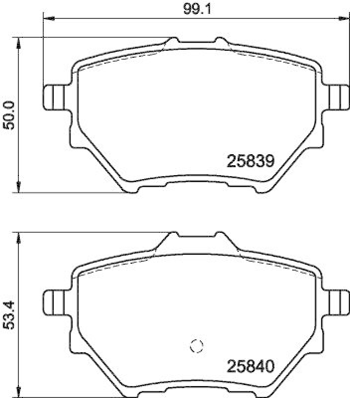 HELLA 8DB 355 020-991 Bremsbelagsatz, Scheibenbremsbelag für P.S.A