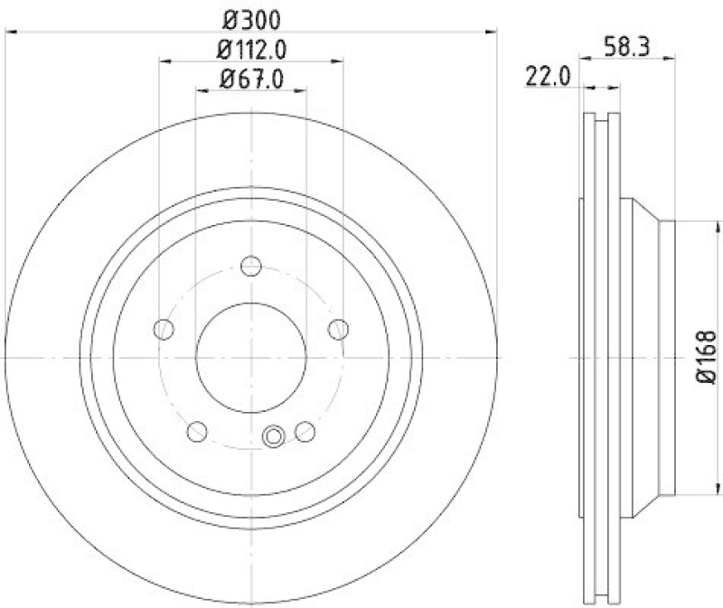 HELLA 8DD 355 115-391 Bremsscheibe 54763PRO