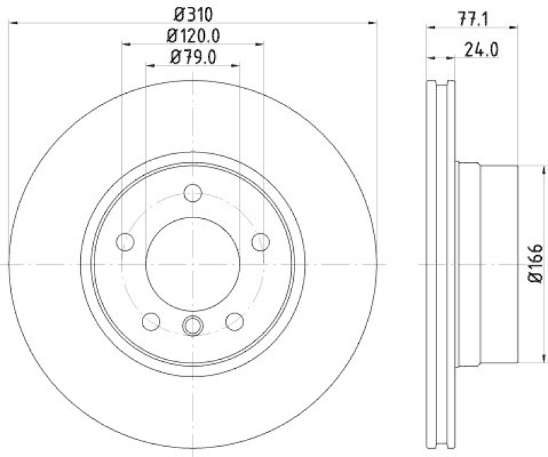 HELLA 8DD 355 128-101 Bremsscheibe für BMW