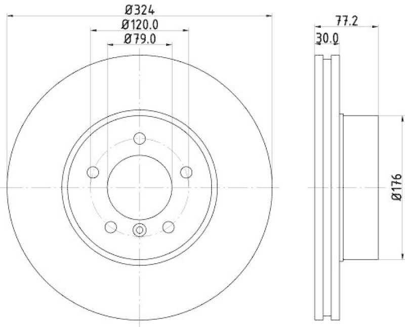 HELLA 8DD 355 128-111 Bremsscheibe für BMW