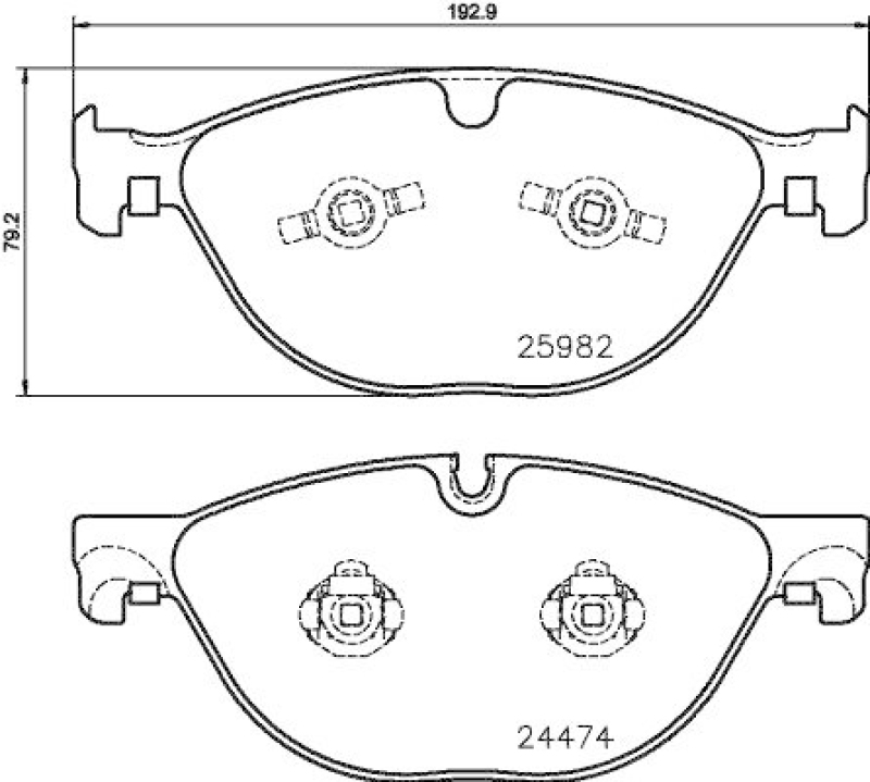 HELLA 8DB 355 021-381 Bremsbelagsatz, Scheibenbremsbelag für JAGUAR