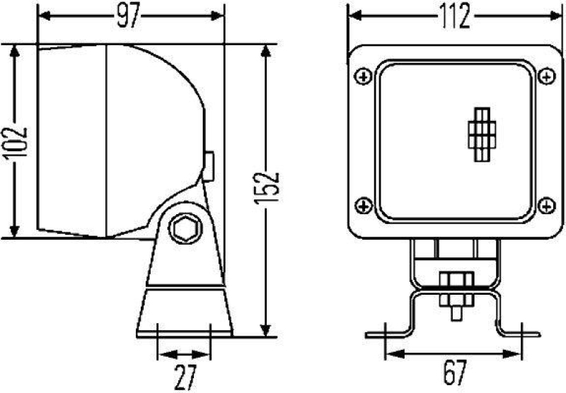 HELLA 1GA 997 506-601 Arbeitsscheinwerfer H3