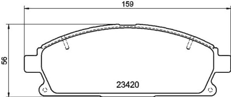 HELLA 8DB 355 021-651 Bremsbelagsatz, Scheibenbremsbelag für NISSAN X-TRAIL (T30)