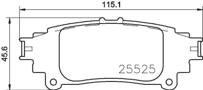 HELLA 8DB 355 021-661 Bremsbelagsatz, Scheibenbremsbelag für TOYOTA