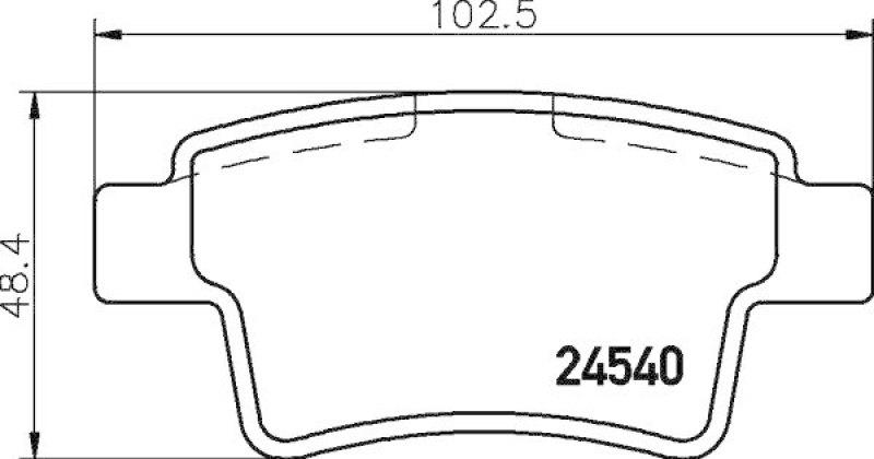 HELLA 8DB 355 013-361 Bremsbelagsatz, Scheibenbremsbelag für CITROËN