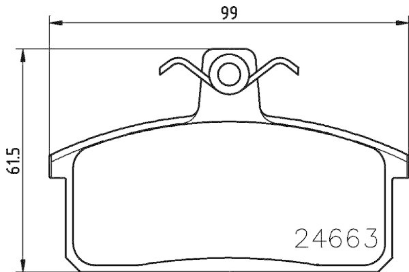 HELLA 8DB 355 013-451 Bremsbelagsatz, Scheibenbremsbelag für SUZUKI/IVECO/SANTANA