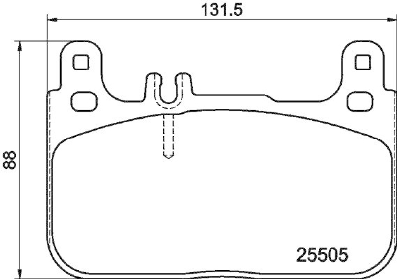 HELLA 8DB 355 021-941 Bremsbelagsatz, Scheibenbremsbelag für MB S-CLASS (W/V/X222)