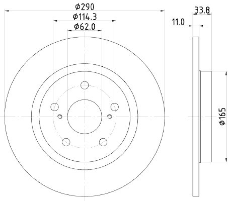 HELLA 8DD 355 116-121 Bremsscheibe 54952