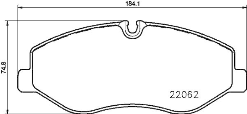 HELLA 8DB 355 021-961 Bremsbelagsatz, Scheibenbremsbelag für MB