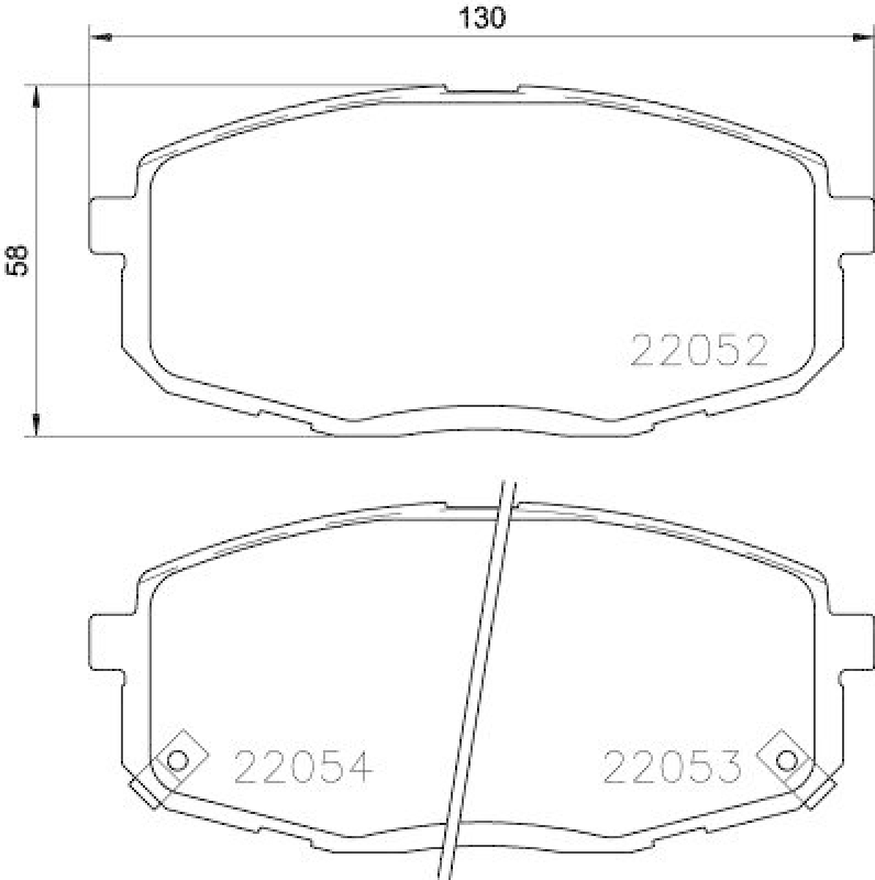 HELLA 8DB 355 021-991 Bremsbelagsatz, Scheibenbremsbelag für KIA