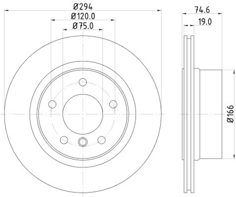 HELLA 8DD 355 128-511 Bremsscheibe für BMW