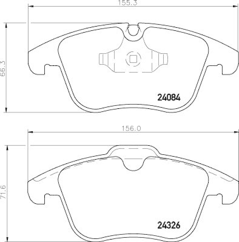 HELLA 8DB 355 013-621 Bremsbelagsatz, Scheibenbremsbelag für JAGUAR