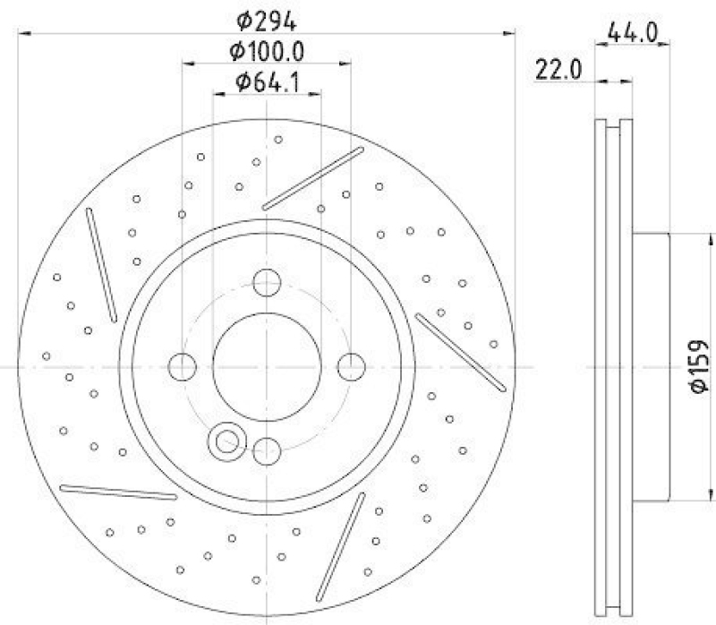 HELLA 8DD 355 116-211 Bremsscheibe 54967PRO