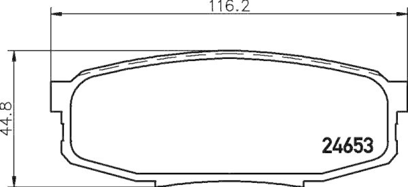 HELLA 8DB 355 013-771 Bremsbelagsatz, Scheibenbremsbelag für TOYOTA