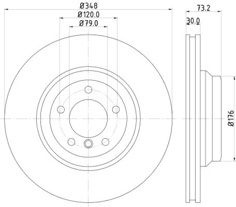 HELLA 8DD 355 128-671 Bremsscheibe für BMW