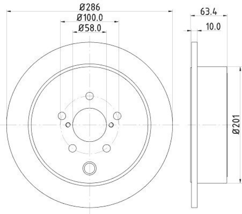 HELLA 8DD 355 116-421 Bremsscheibe