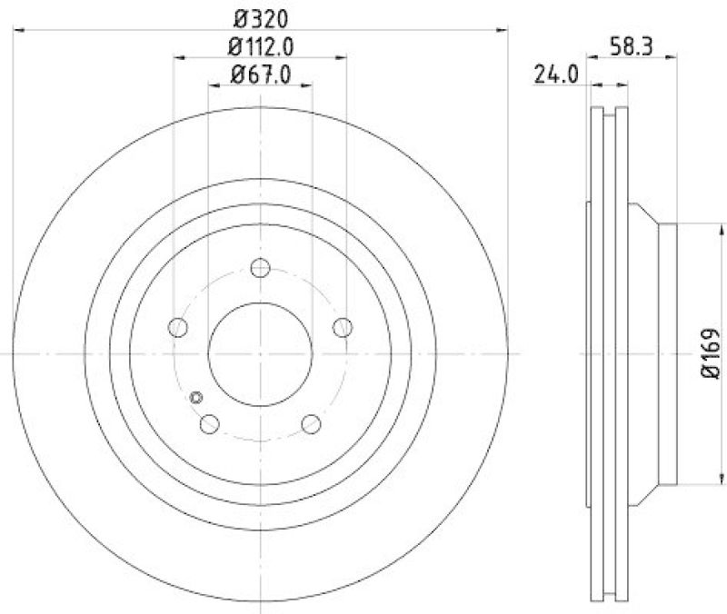 HELLA 8DD 355 128-751 Bremsscheibe für MB