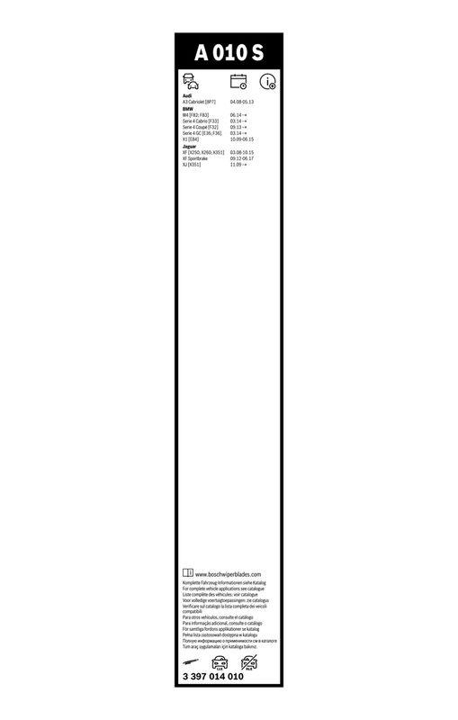 BOSCH 3 397 014 010 Wischblatt A010S Aerotwin Scheibenwischer 600/450 mm