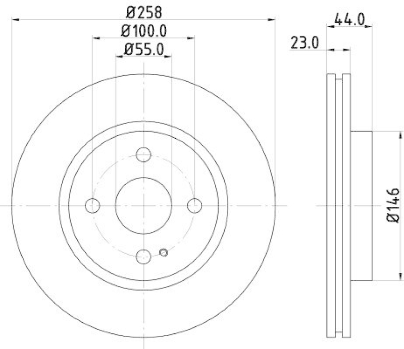 HELLA 8DD 355 128-851 Bremsscheibe für MAZDA