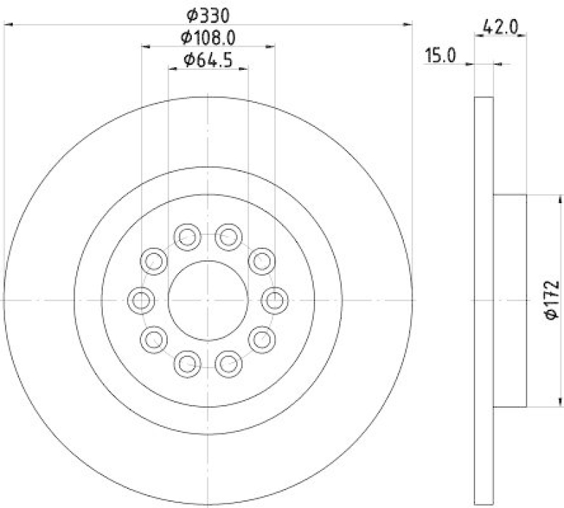 HELLA 8DD 355 116-711 Bremsscheibe 55214PRO