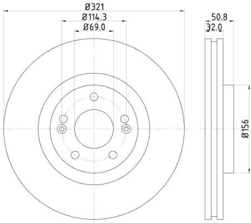 HELLA 8DD 355 116-731 Bremsscheibe 55217