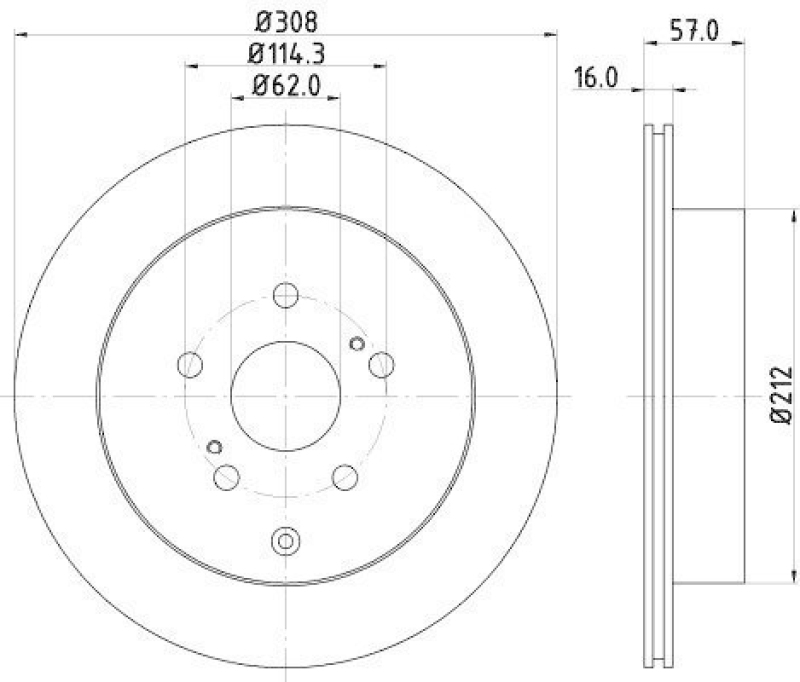 HELLA 8DD 355 116-781 Bremsscheibe 55222