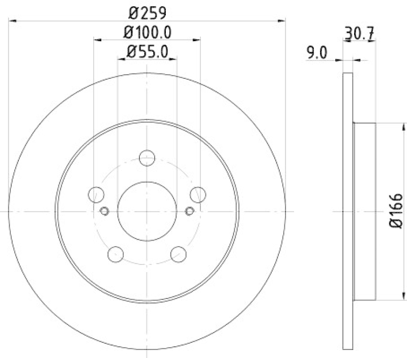 HELLA 8DD 355 116-901 Bremsscheibe 55240PRO