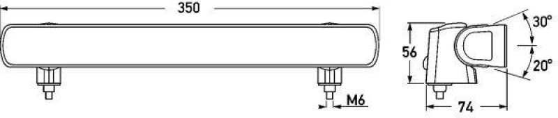 HELLA 1GJ 958 040-501 Arbeitsscheinwerfer LED Light Bar 350