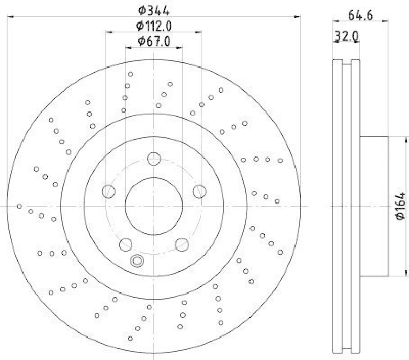 HELLA 8DD 355 116-951 Bremsscheibe 55246PRO