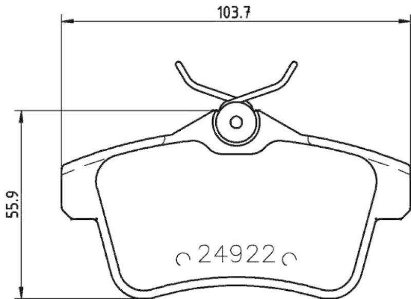 HELLA 8DB 355 014-531 Bremsbelagsatz, Scheibenbremsbelag für P.S.A