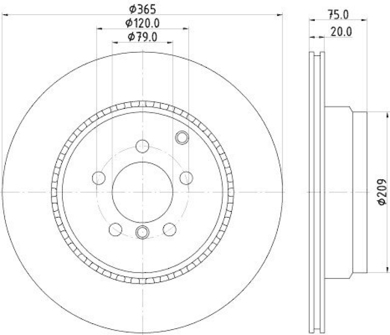 HELLA 8DD 355 116-961 Bremsscheibe 55248PRO