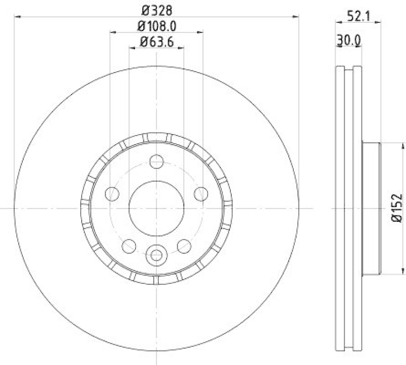 HELLA 8DD 355 129-141 Bremsscheibe für VOLVO