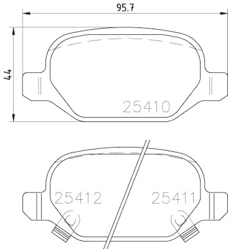 HELLA 8DB 355 023-271 Bremsbelagsatz, Scheibenbremsbelag für FIAT